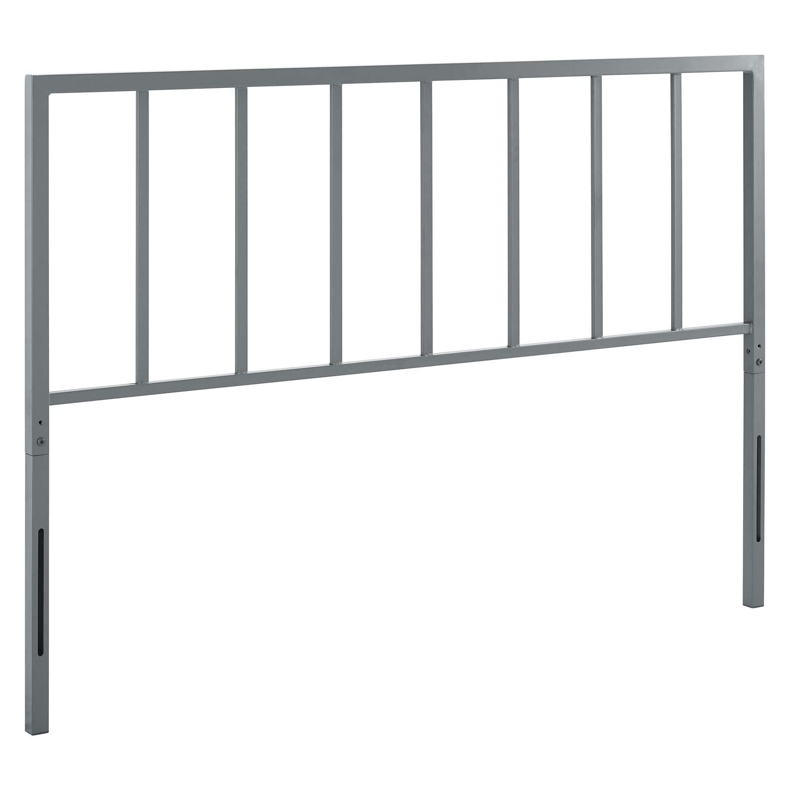 Modway Tatum Modern Farmhouse Metal Queen Headboard In Black